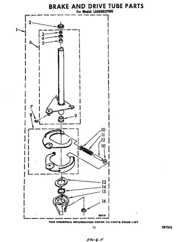 Brake and drive tube