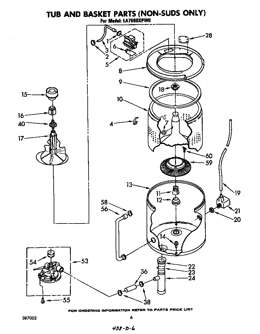 TUB AND BASKET (NON SUDS ONLY)