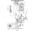 Whirlpool LA7680XPW0 tub and basket (suds only) diagram