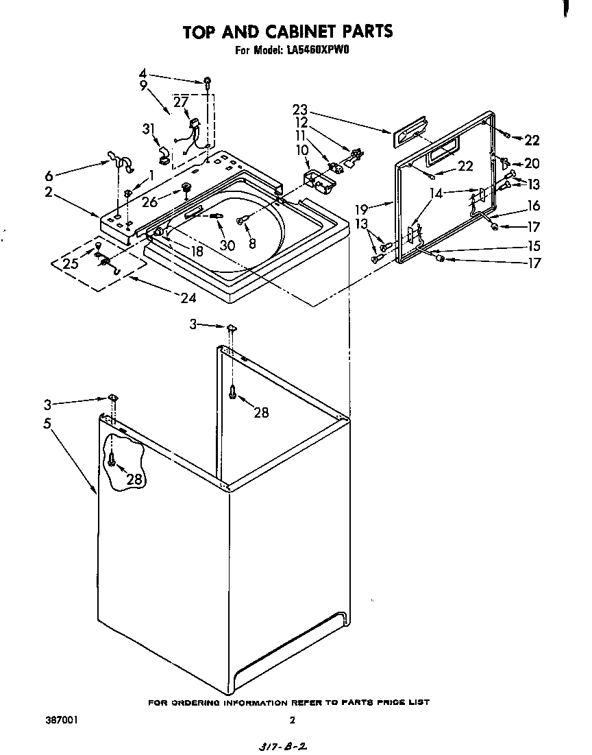 Top and cabinet