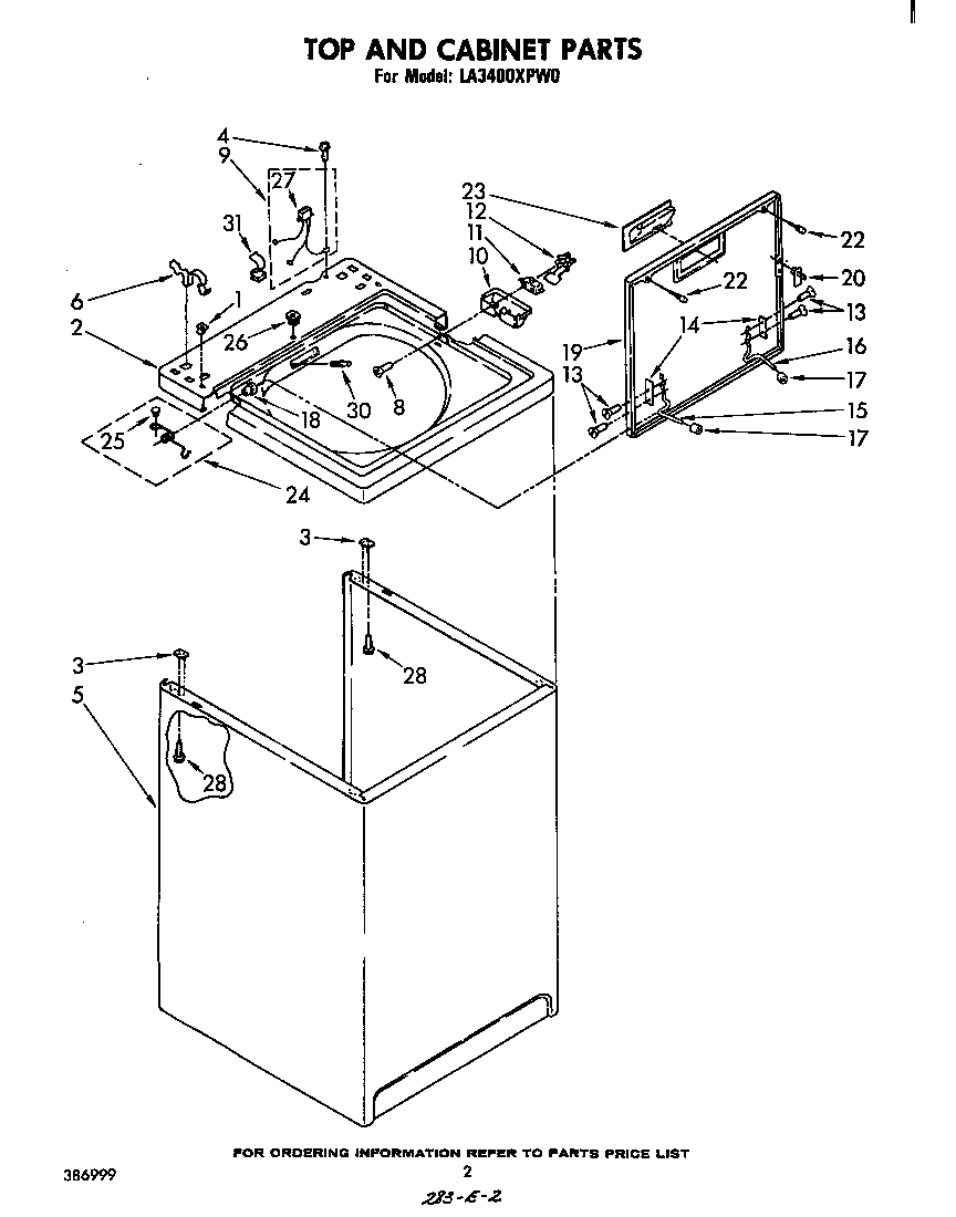 Top and cabinet