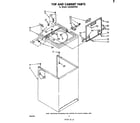 Whirlpool LA5400XPW0 top and cabinet diagram