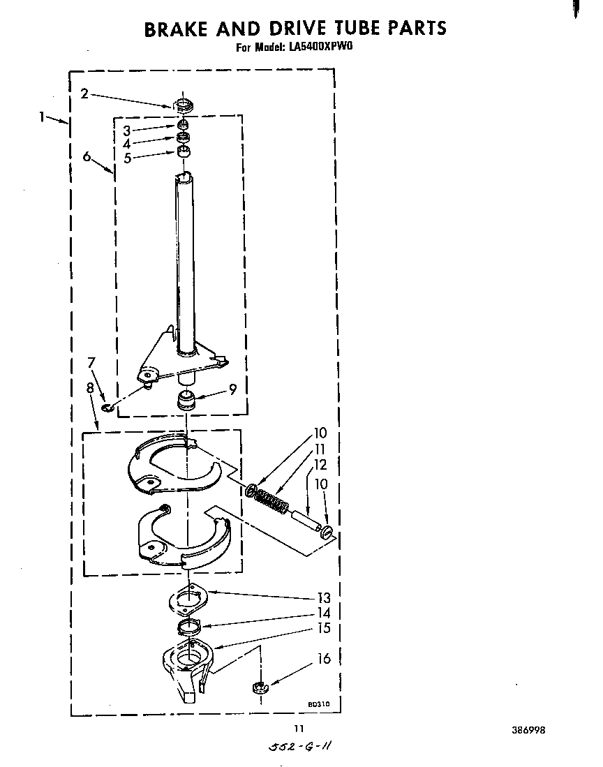 Brake and drive tube