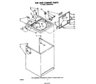 Whirlpool LA5600XPW0 top and cabinet diagram