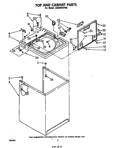 Top and cabinet