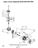 Brake, clutch, gearcase, motor and pump