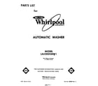 Whirlpool LA5300XMW1 front cover diagram