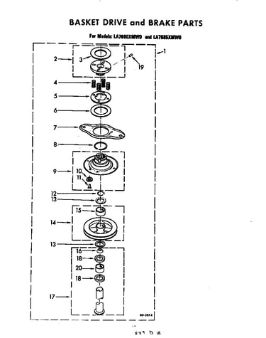 Basket drive and brake