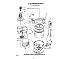 Whirlpool LA5580XMW1 tub and basket diagram