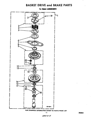 Basket drive and brake