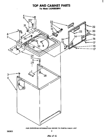 Top and cabinet