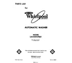 Whirlpool LA5400XMW1 front cover diagram