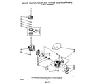 Whirlpool LA5400XMW1 brake, clutch, gearcase, motor, and pump diagram