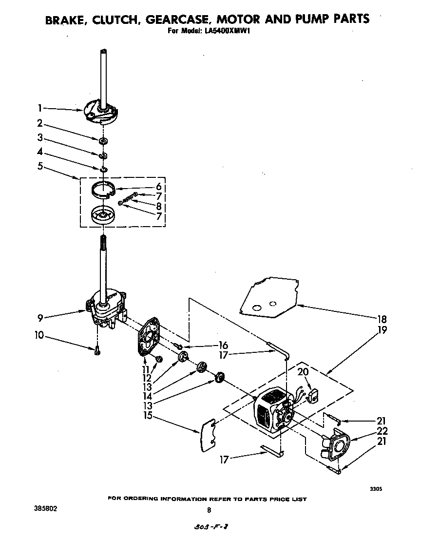 Brake, clutch, gearcase, motor, and pump