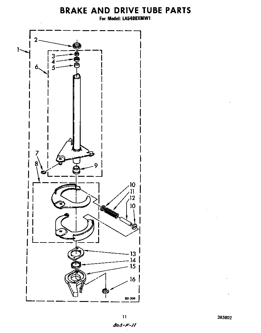 Brake and drive tube
