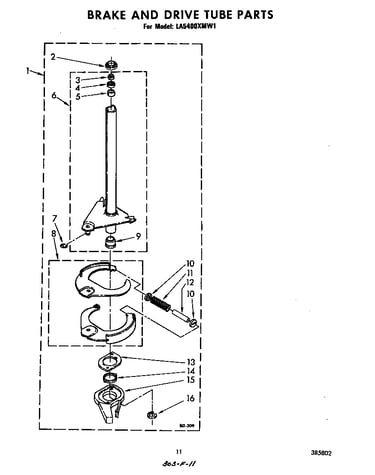Brake and drive tube