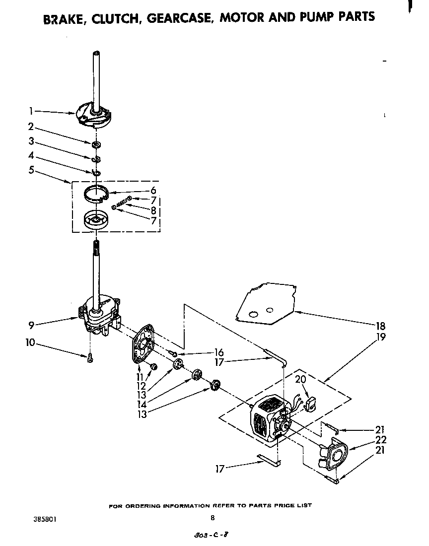 Brake,clutch,gearcase,motor and pump