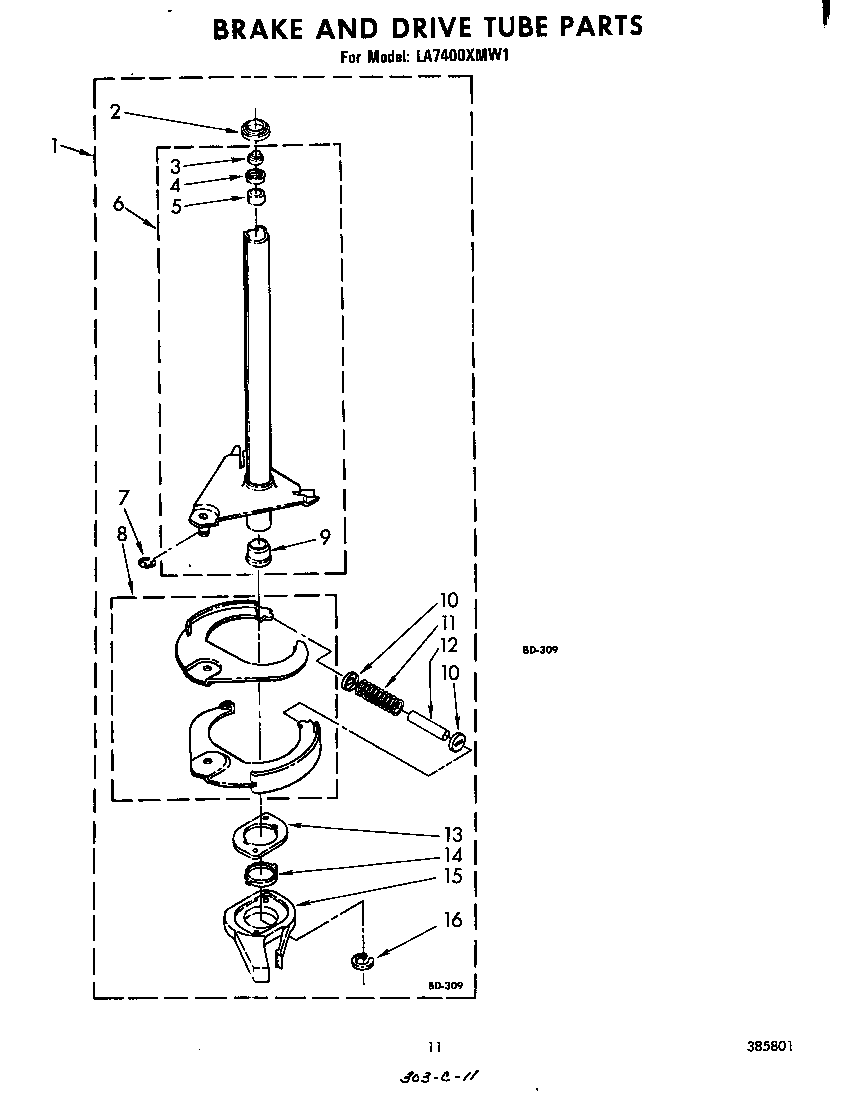 Brake and drive tube