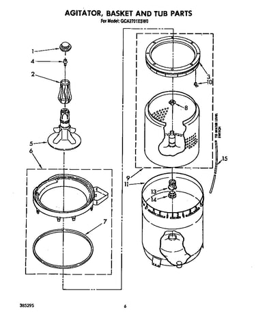 Agitator, basket and tub
