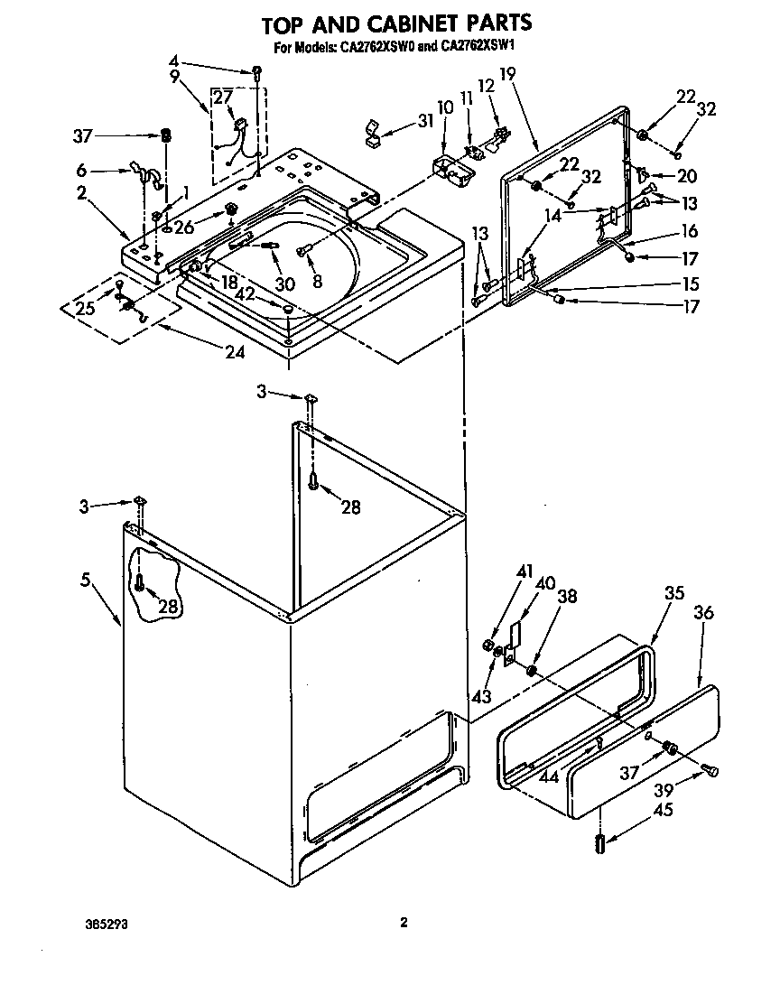 Top and cabinet