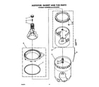Whirlpool CA2762XSW1 agitator basket and tub diagram