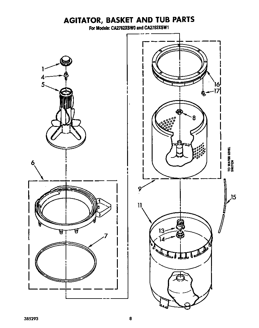 Agitator basket and tub