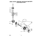 Whirlpool CA2762XSW1 brake, clutch, gearcase, motor and pump diagram