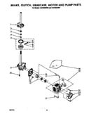 Brake, clutch, gearcase, motor and pump