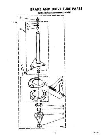Brake and drive tube