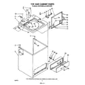 Whirlpool CA2751XSW0 top and cabinet diagram