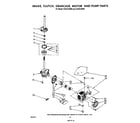 Whirlpool CA2751XSW0 brake, clutch gearcase, motor and pump diagram