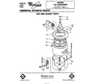 Whirlpool CA1300XMW0 tub and basket diagram