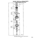 Whirlpool CA2180XMW0 basket drive and brake diagram