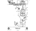 Whirlpool CA2500XMW0 tub and basket diagram