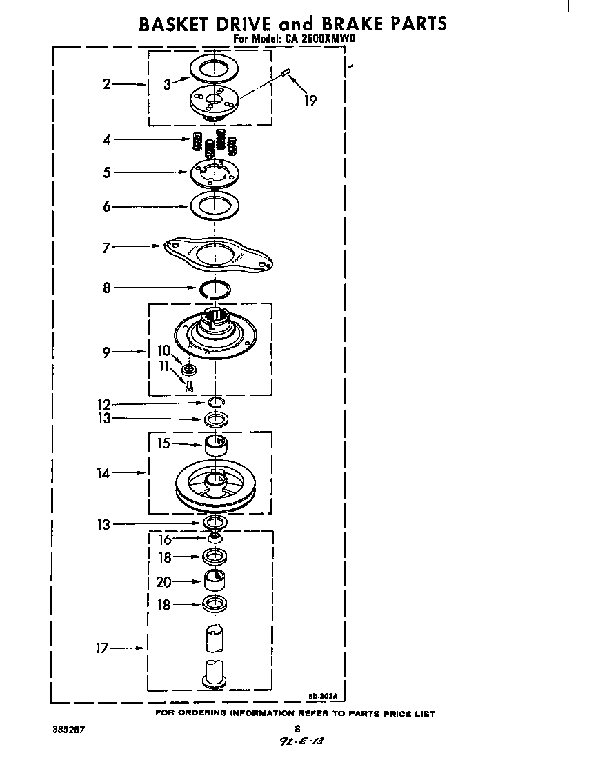 Basket drive and brake