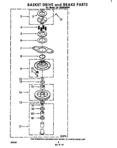 Basket drive and brake