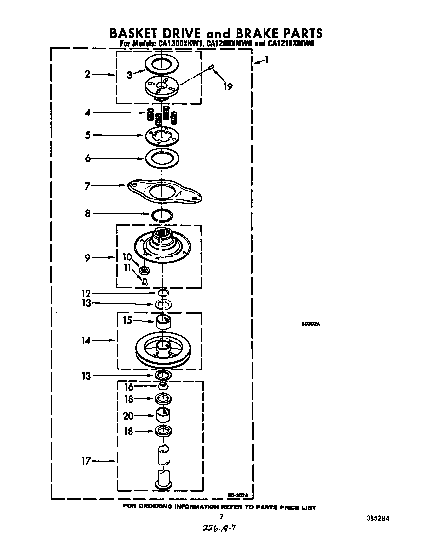 BASKET DRIVE AND BRAKE