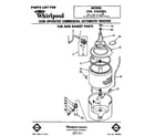 Whirlpool CFA2500W6 tub and basket diagram