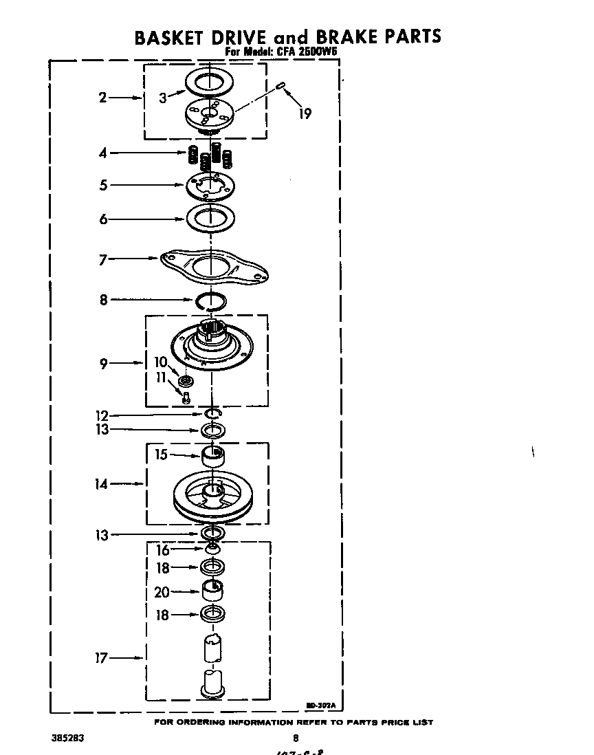 Basket drive and brake
