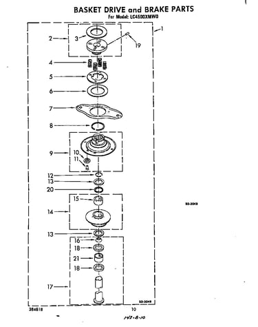 Basket drive and brake