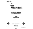 Whirlpool LA3400XMW0 front cover diagram