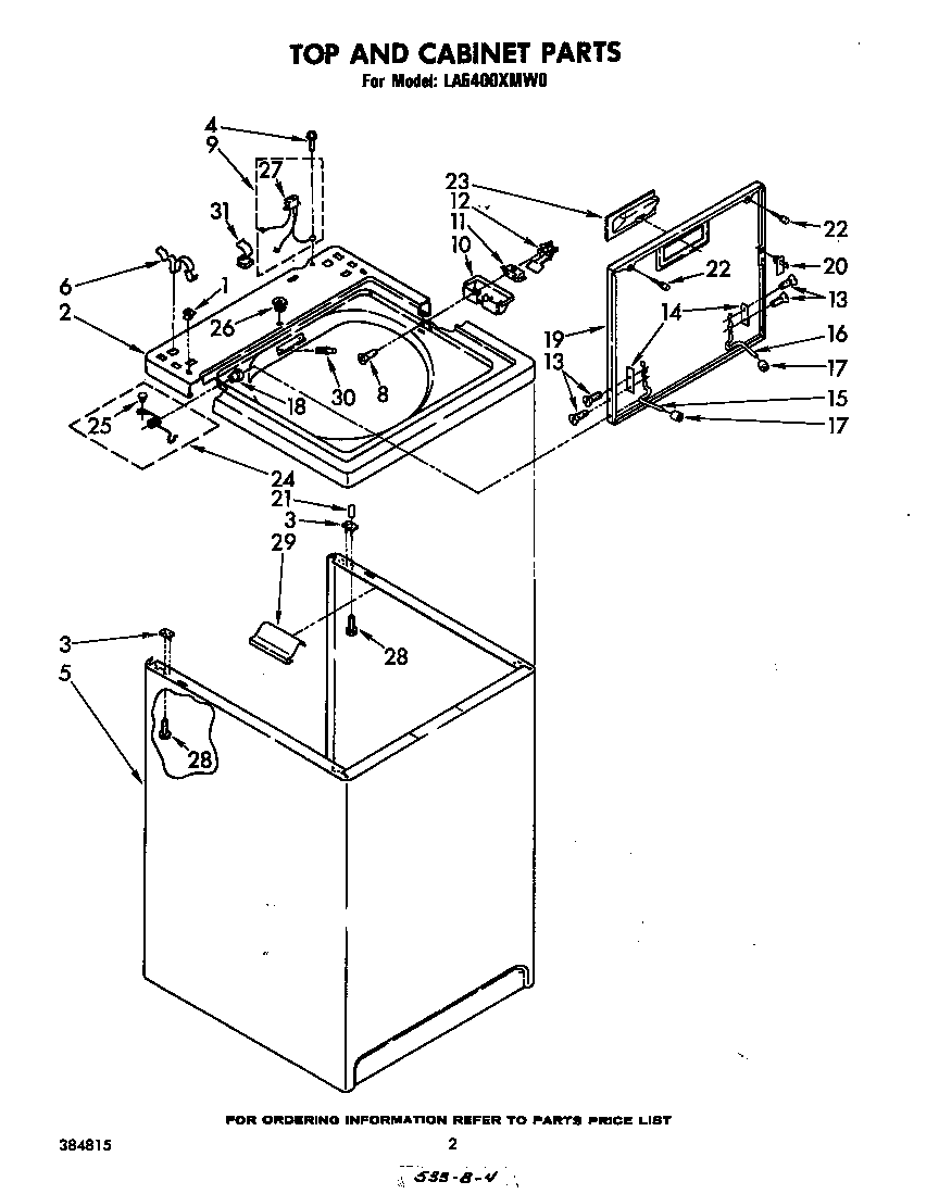 Top and cabinet