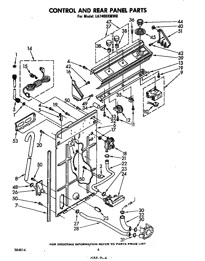 Control and rear panel