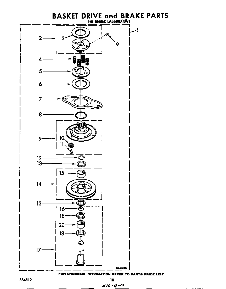 BASKET DRIVE AND BRAKE