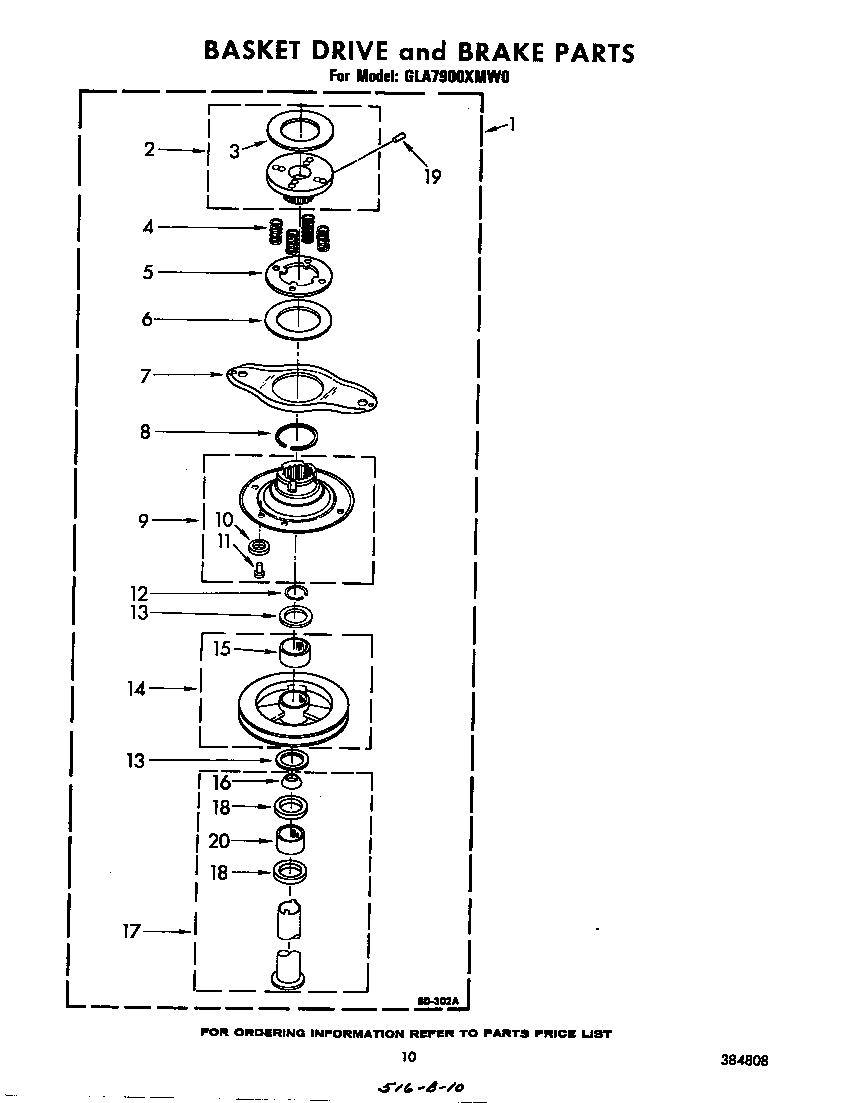 Basket drive and brake