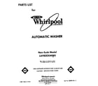 Whirlpool LA9800XMW0 front cover diagram