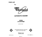 Whirlpool LA5500XMW0 front cover diagram
