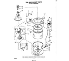Whirlpool LA5580XMW0 tub and basket diagram