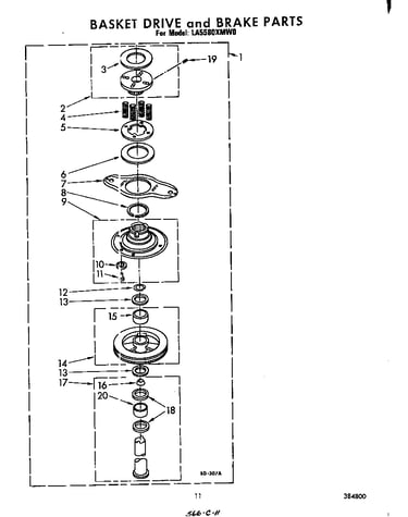 Basket drive and brake