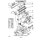 Whirlpool LA5530XMW0 top and console diagram